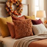 Sm:)e Embroidered Goost Plush Faux Fur Jacquard Halloween Throw Pillow Cover 18x18 Inch White, Set of 2 Silky Soft Cushion Case for Sofa Couch - Image 27