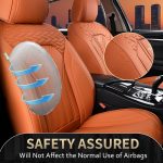 FLORICH Leather Car Seat Covers Full Set for Cars, SUVs & Trucks, Pink Black Front & Rear Automotive Seat Covers, Universal Fit for Toyota Honda Ford Jeep - Image 62