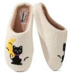 BERANMEY Halloween Slippers for Women Perfect Soft Plush Comfy Warm Slip-On Cute Womens Slippers Indoor Fluffy House Slippers for Women and Men Non-slip Fuzzy Flat Slides - Image 93